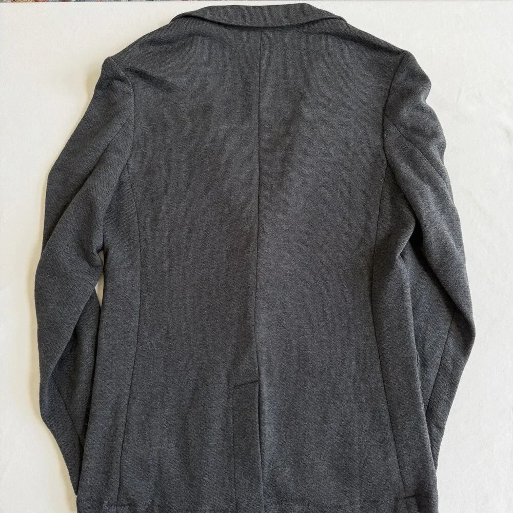 $228 Faherty SZ M Inlet 85% Cotton Knit Blazer Charcoal FLAWLESS